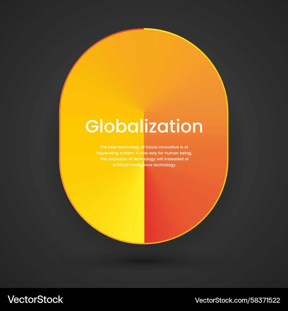 Gradient Button - Red & Yellow Vector Image