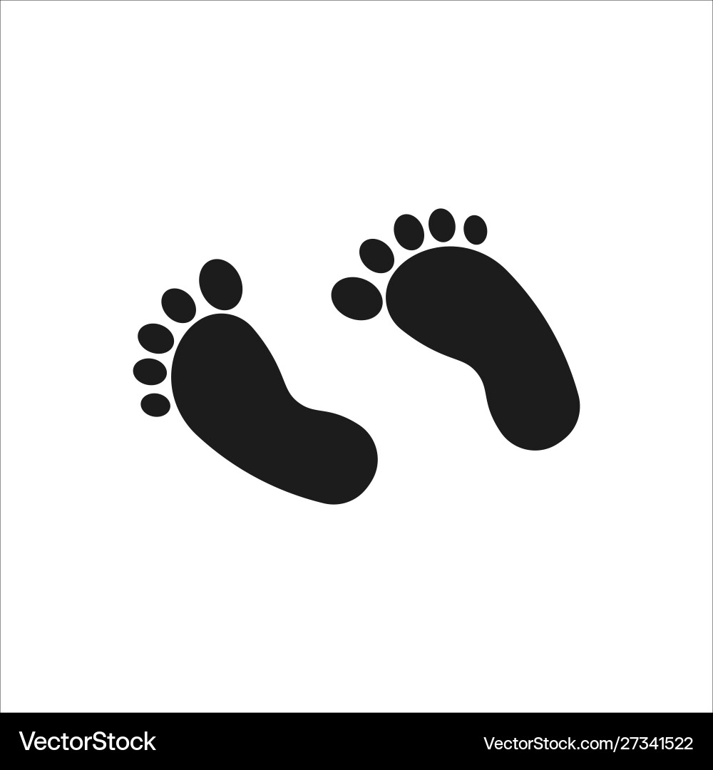 Isolated footprint icon in format Vector Image