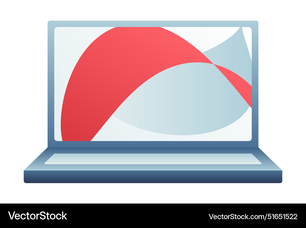 Isolated open laptop with abstract background Isolated open laptop with abstract background vector image