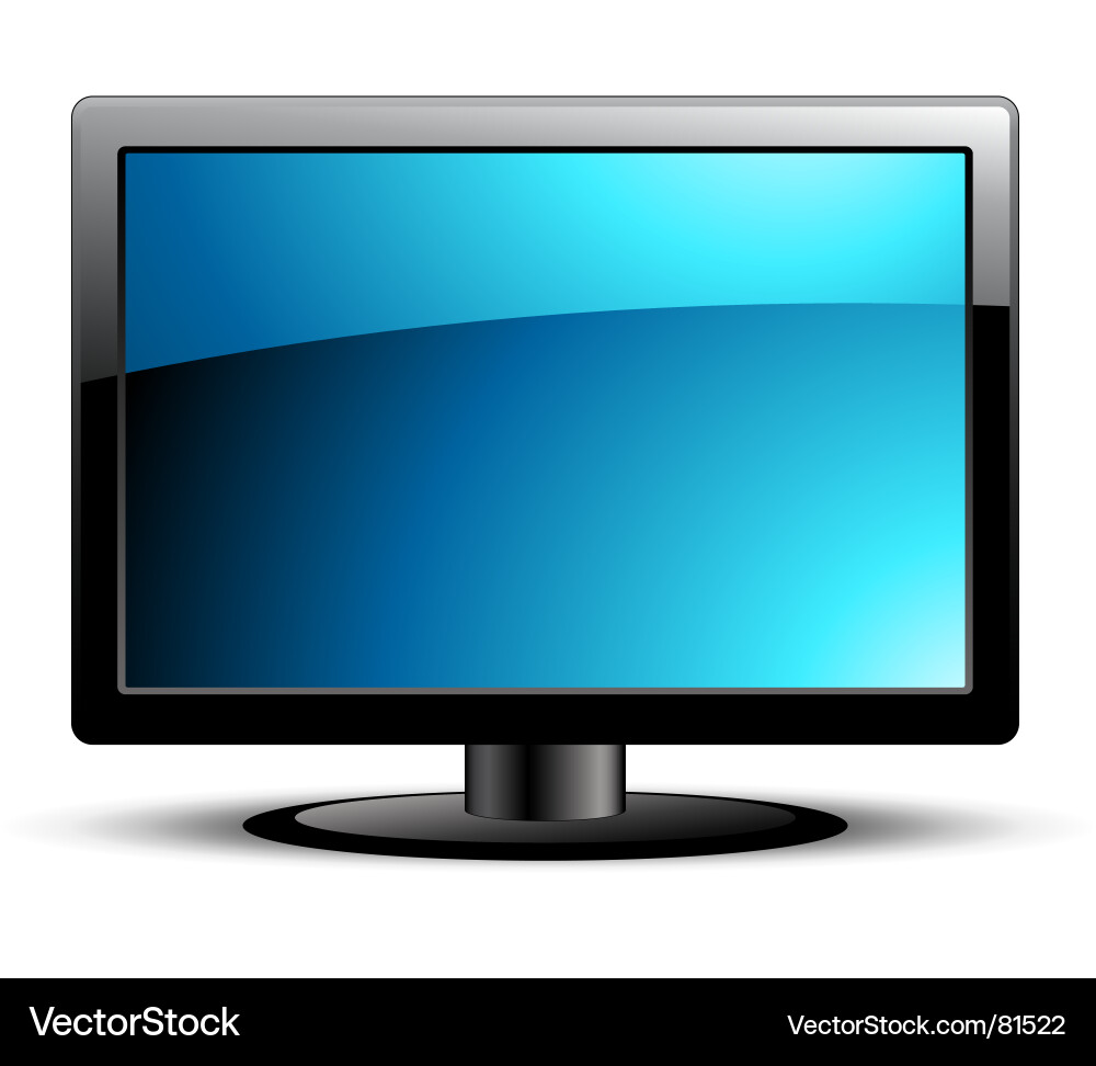 LCD Panel Display Icon vector image