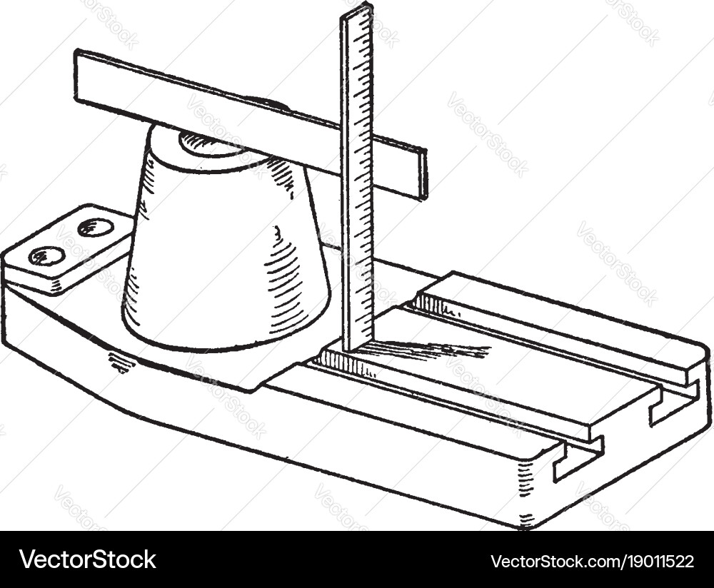 Measuring castings using straight edge possible Vector Image