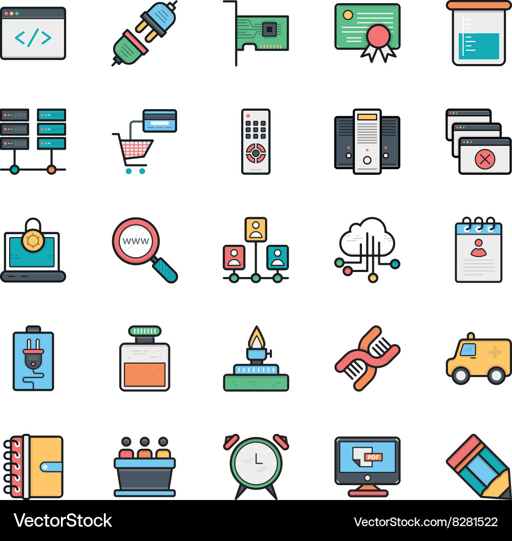 Networking web user interface and internet 15 Vector Image