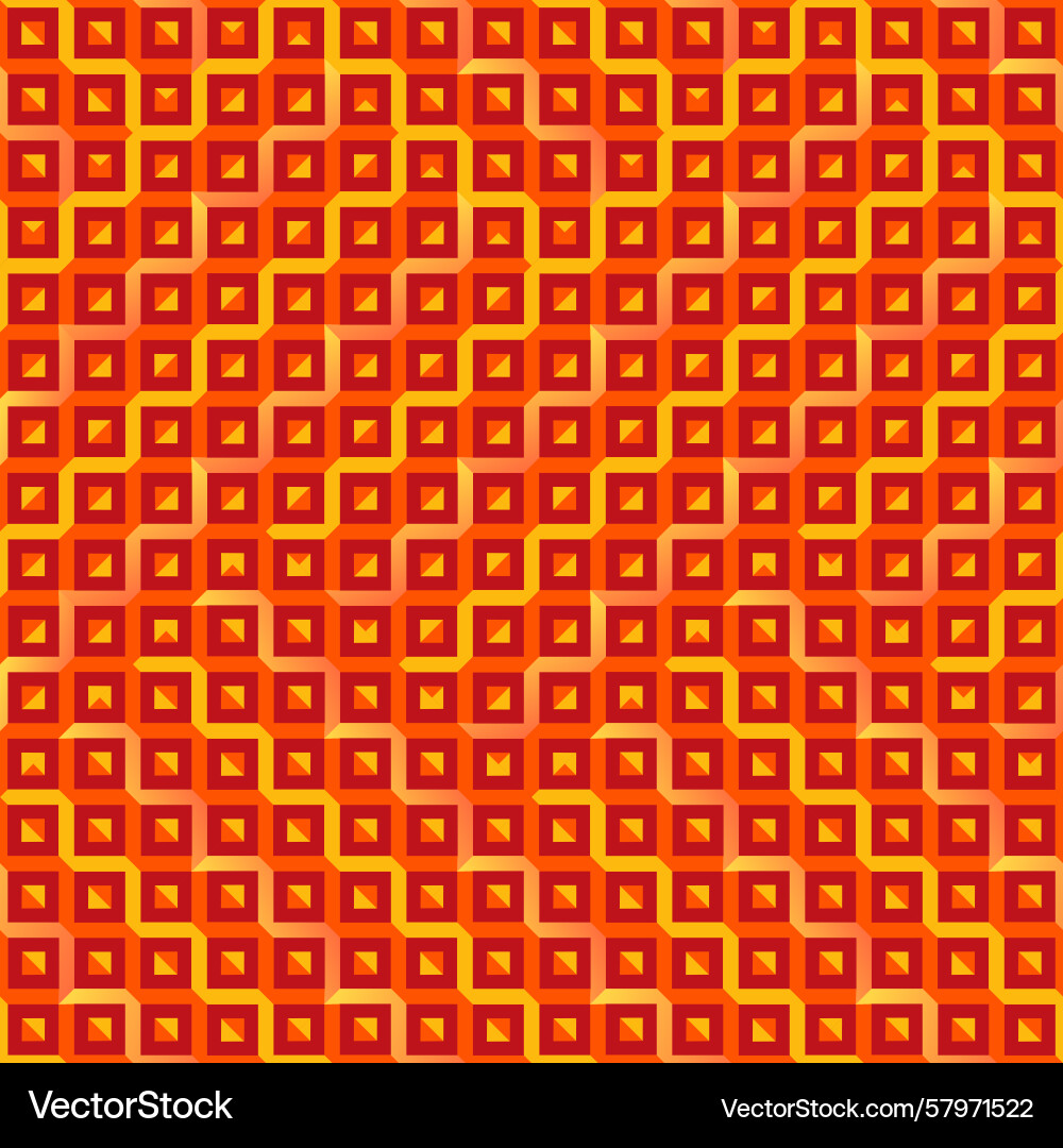 Seamless abstract geometric pattern in orange Vector Image