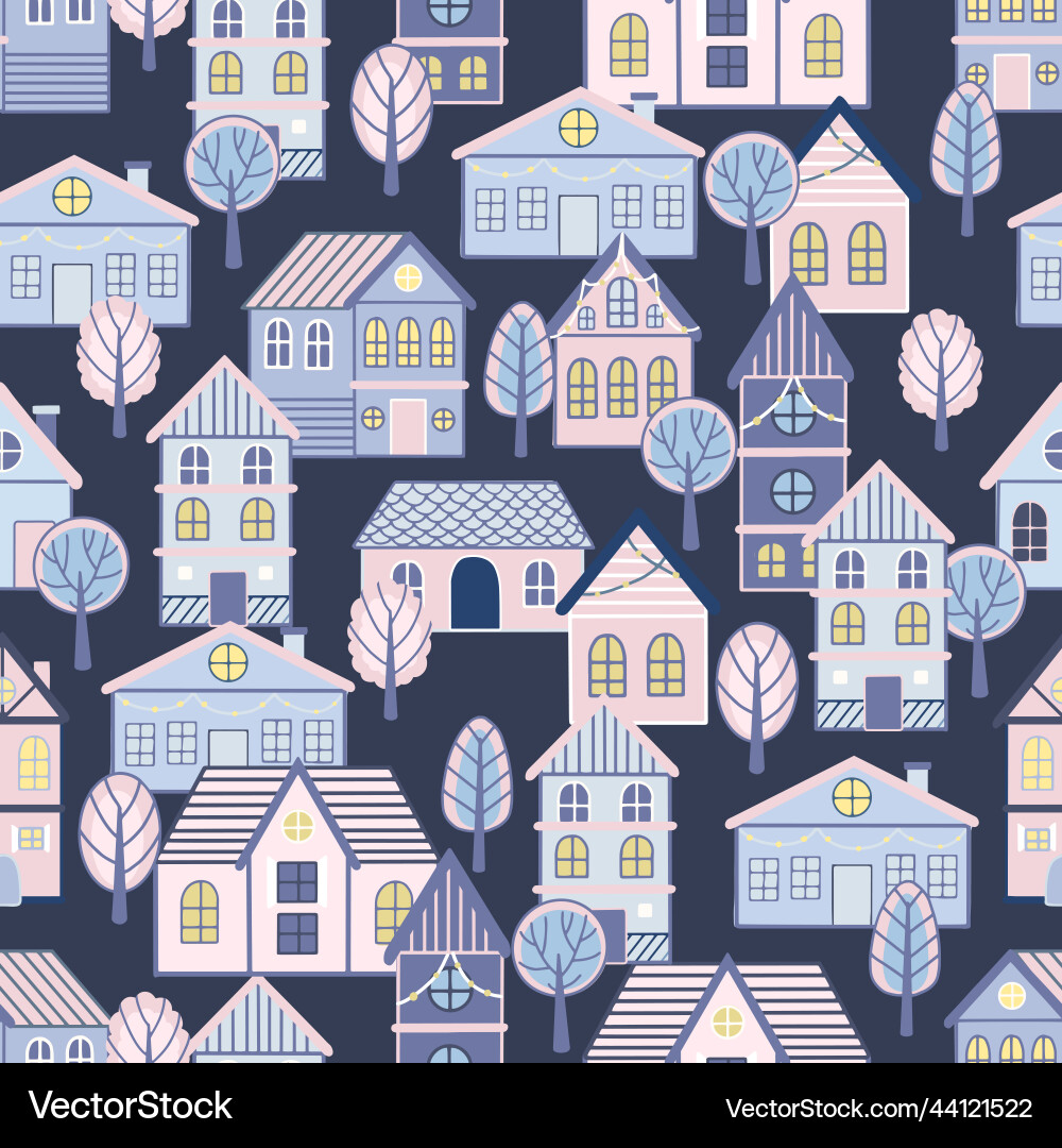 Seamless pattern with hand drawn tree Seamless pattern with hand drawn tree vector image