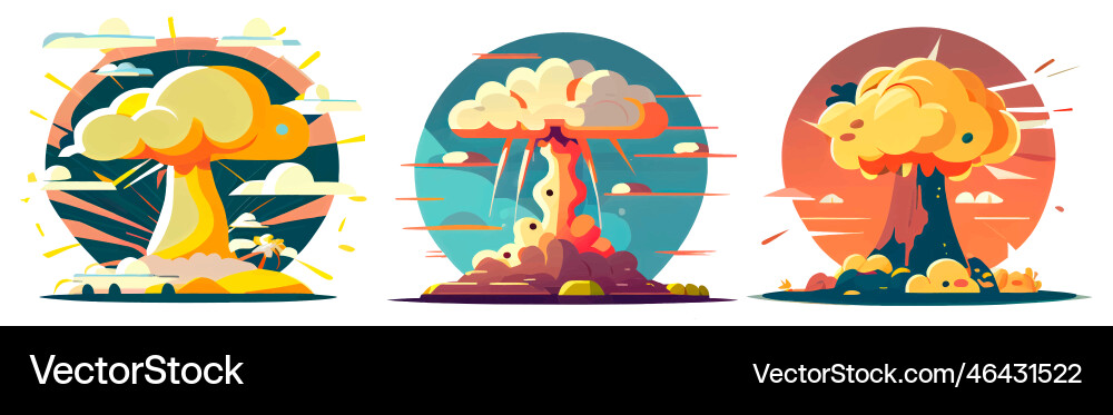 Set ui of explosion elements Set ui of explosion elements vector image