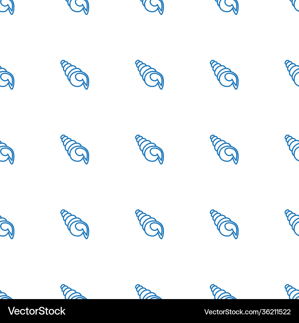 Shell icon pattern seamless white background vector image