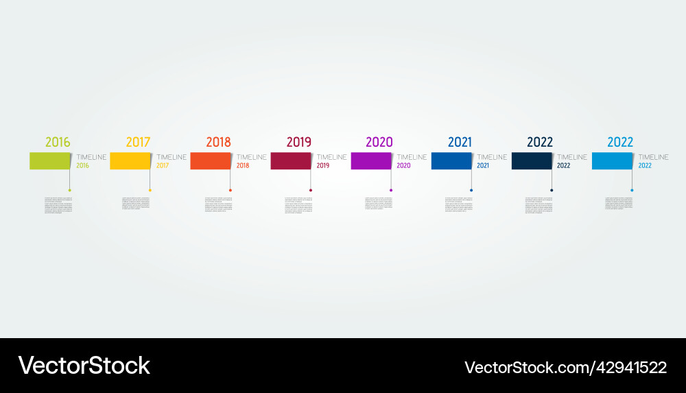 Timeline presentation options step Vector Image