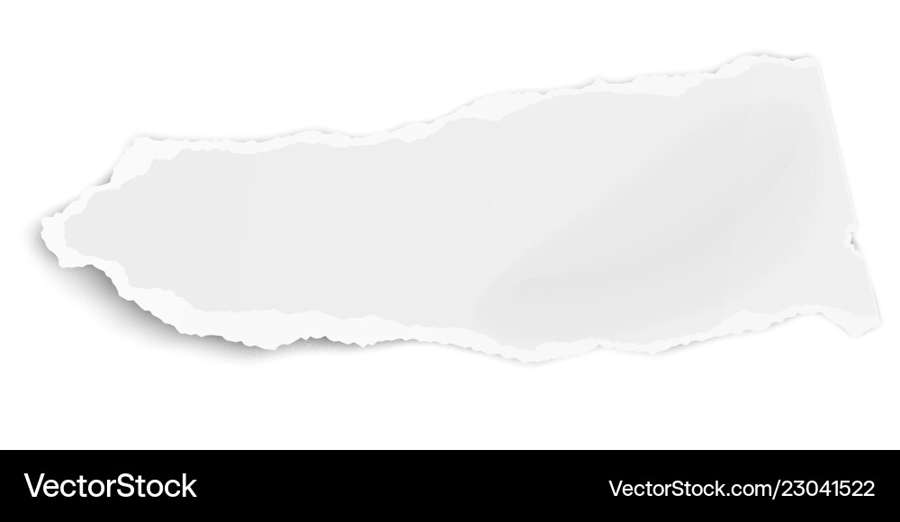 Torn Paper Fragment - Soft Shadow vector image