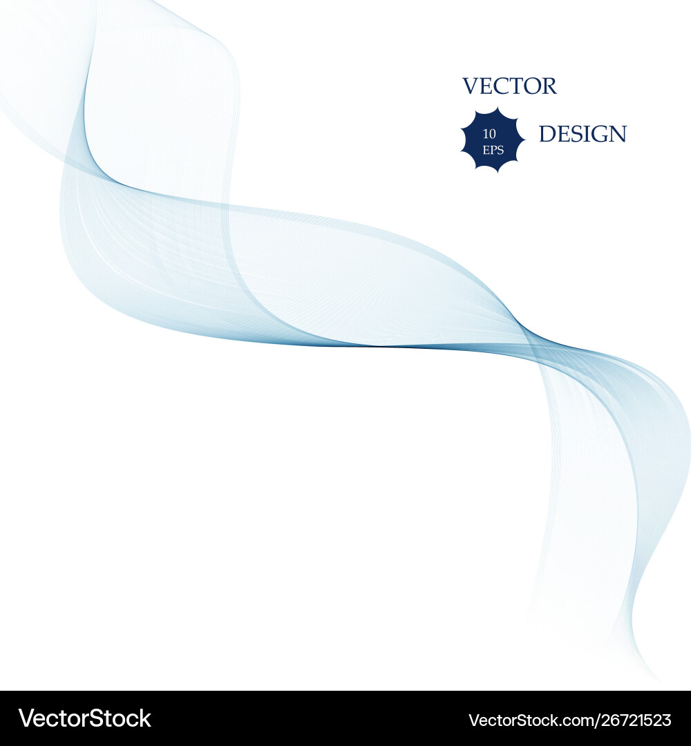Abstract smooth color wave curve flow blue Abstract smooth color wave curve flow blue Vector Image