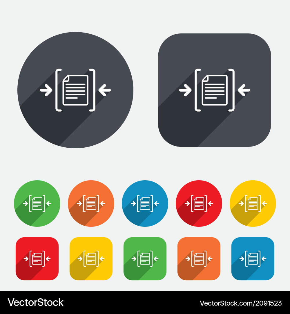Archive file icon compressed zipped Vector Image