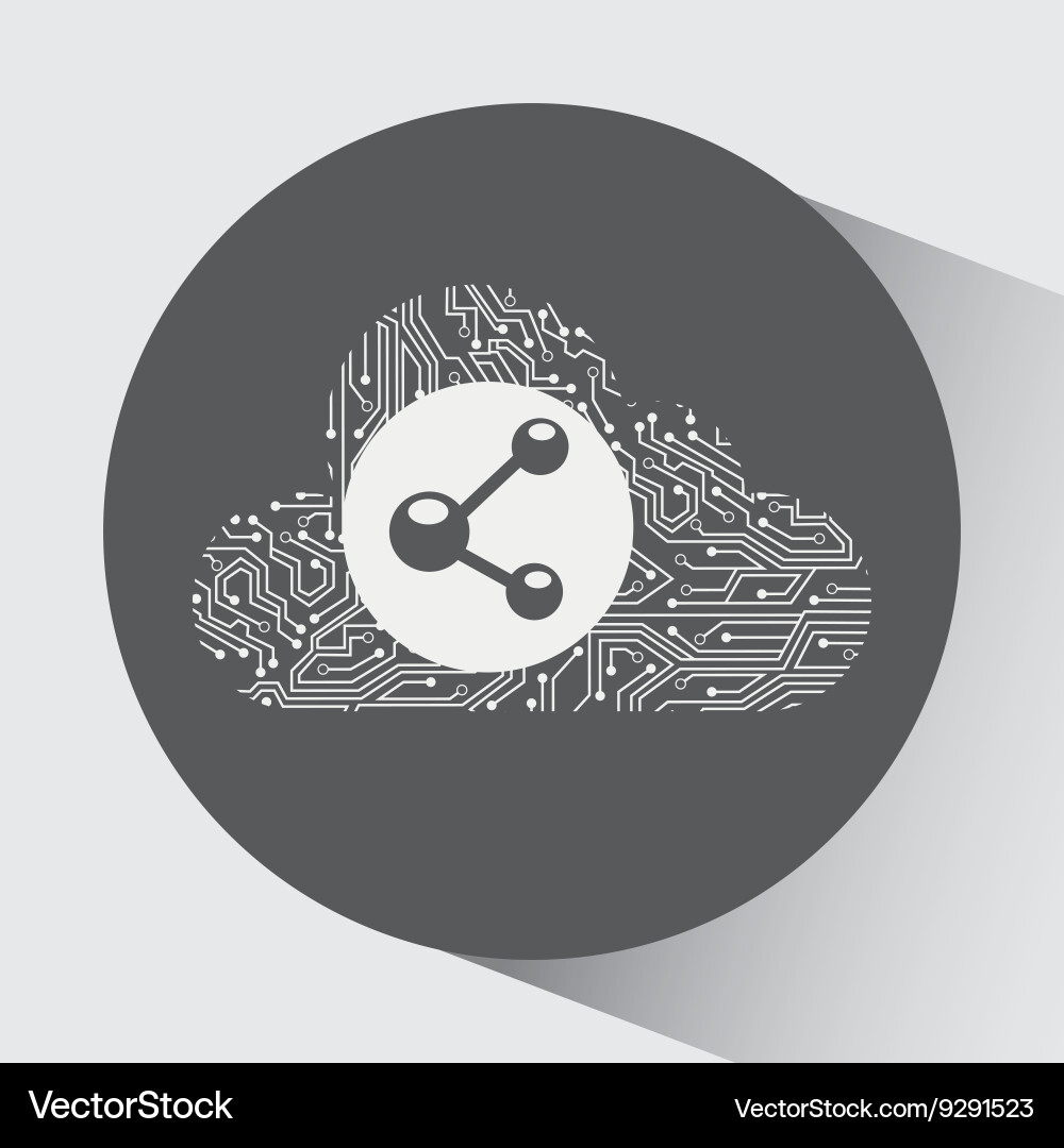 Cloud computing design vector image