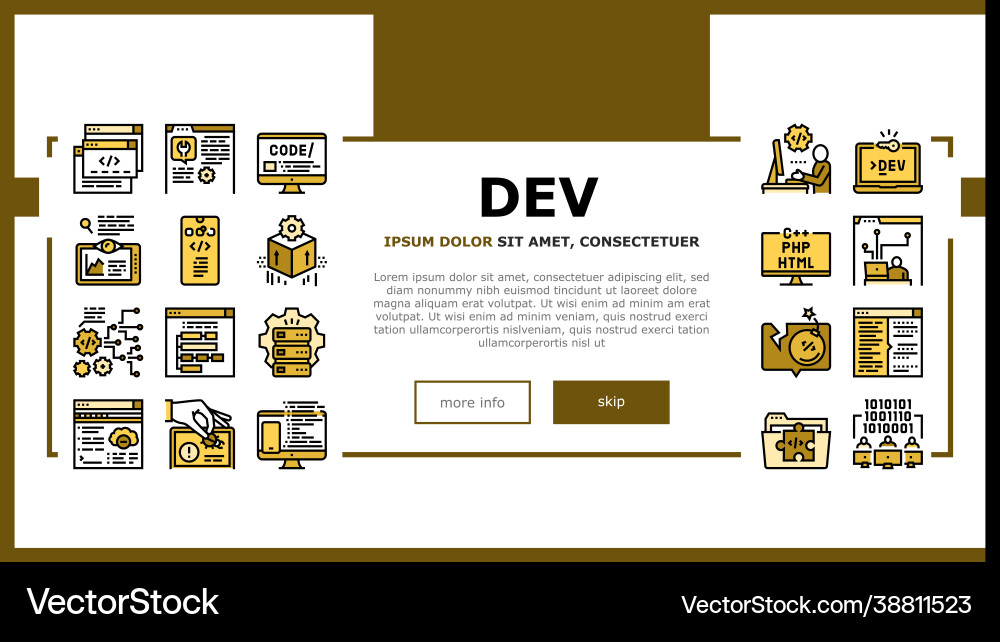 Dev-Code Besatzung Landing Header Dev-Code Besatzung Landing Header vektorbild