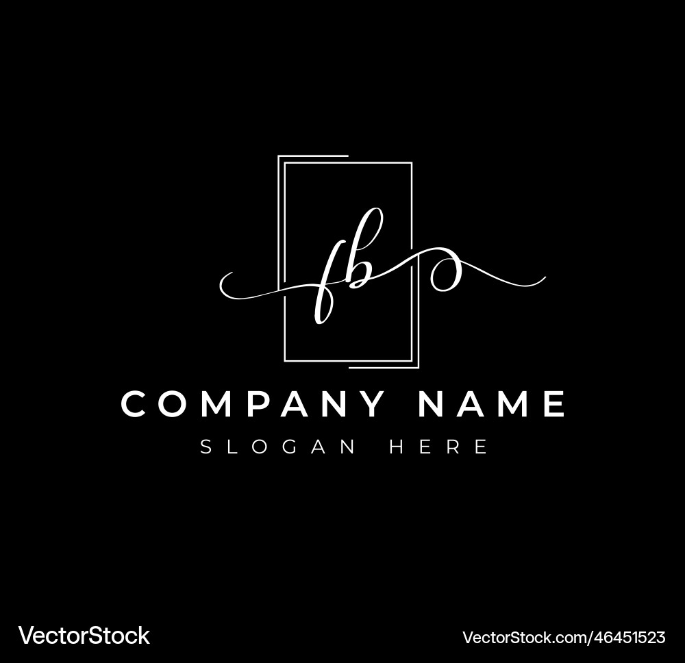 FB Initial Logo - Abstract Monogram Vector Image