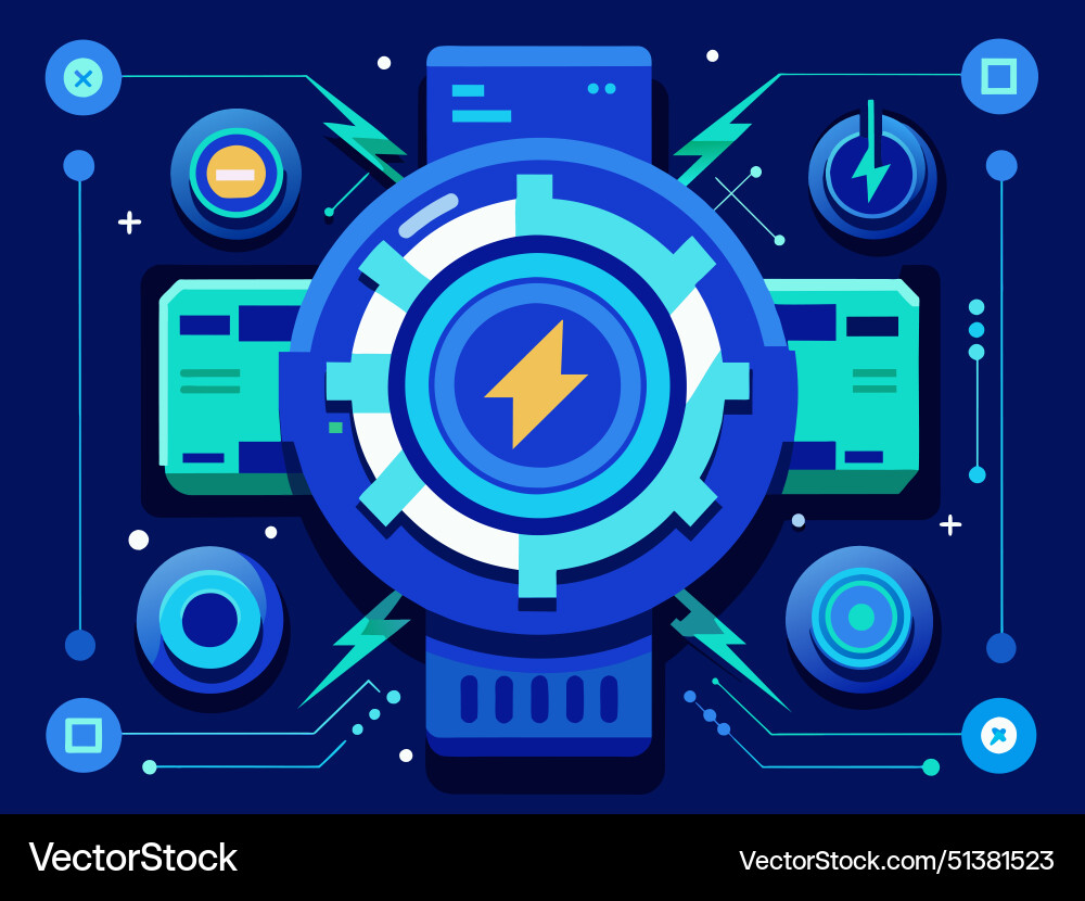 Futuristic graphic user interface Vector Image