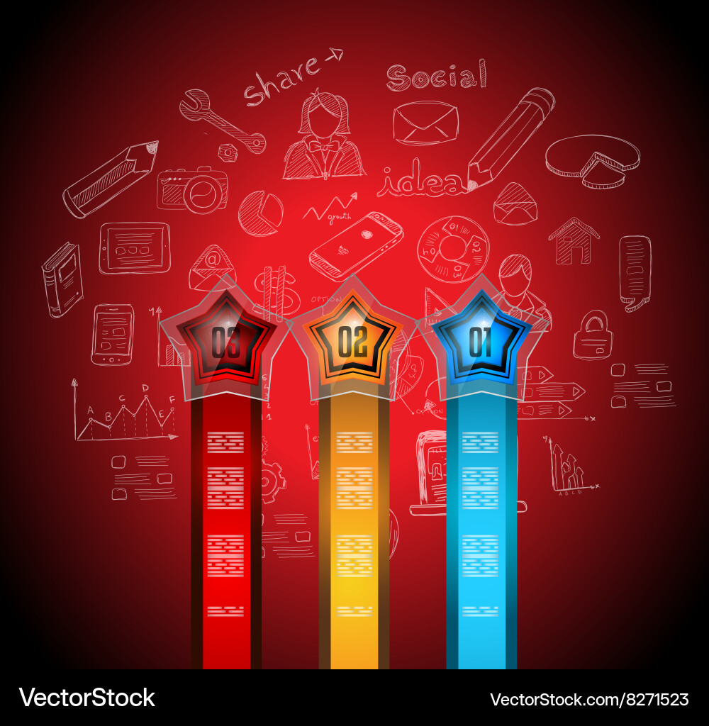 Infographics complex layout with option buttons vector image