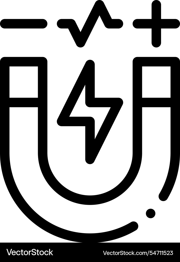 Magnifier icon thin linear style design isolated Vector Image