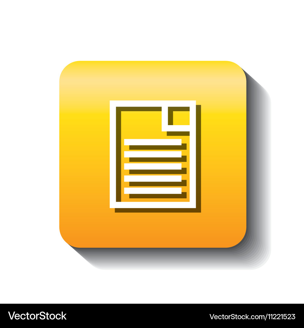 Paper document file isolated icon Vector Image