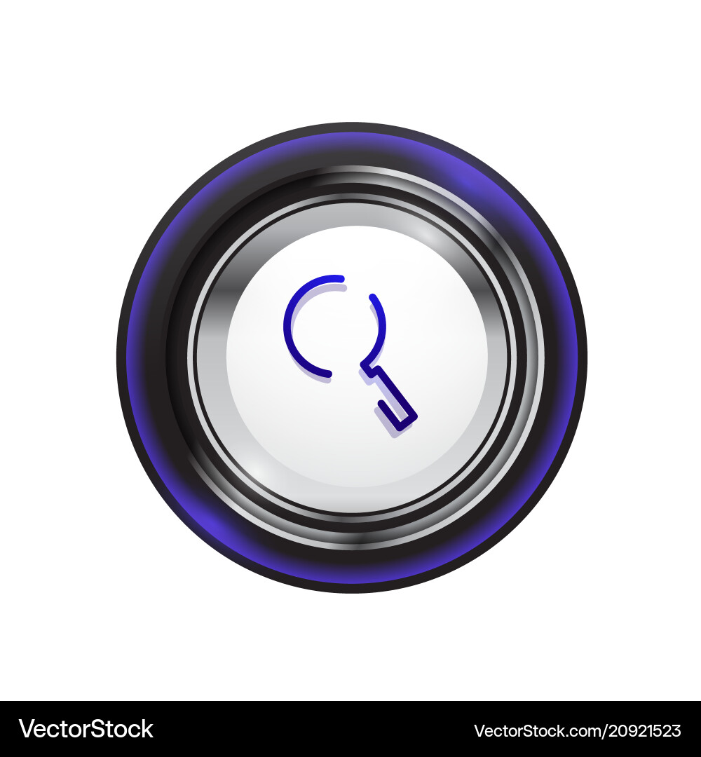Search magnifier web button magnify icon modern vector image