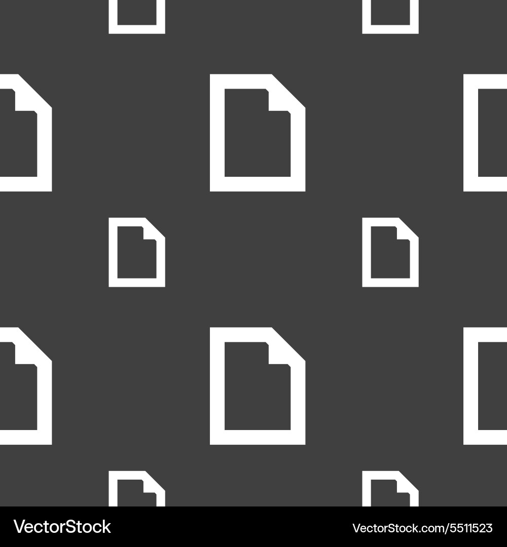 Text file document icon sign seamless pattern vector image