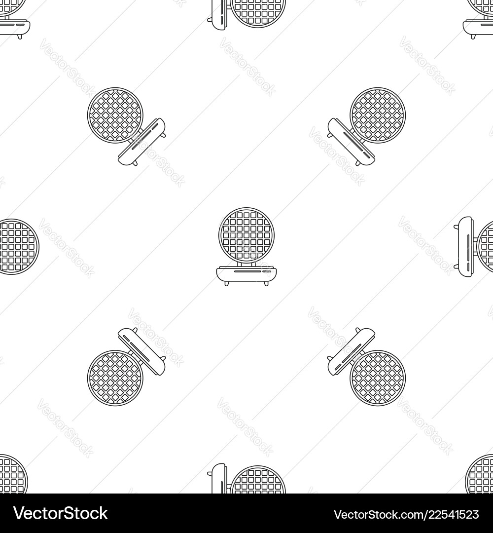 Waffle maker pattern seamless Vector Image