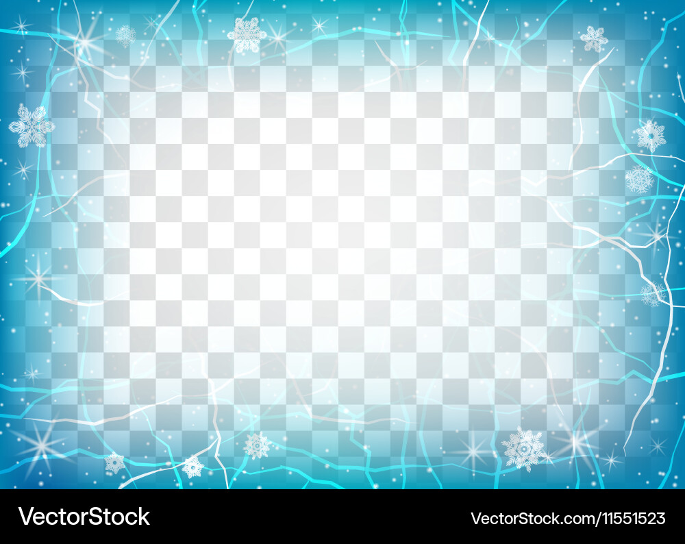 Winter Ice Frame Vector Image