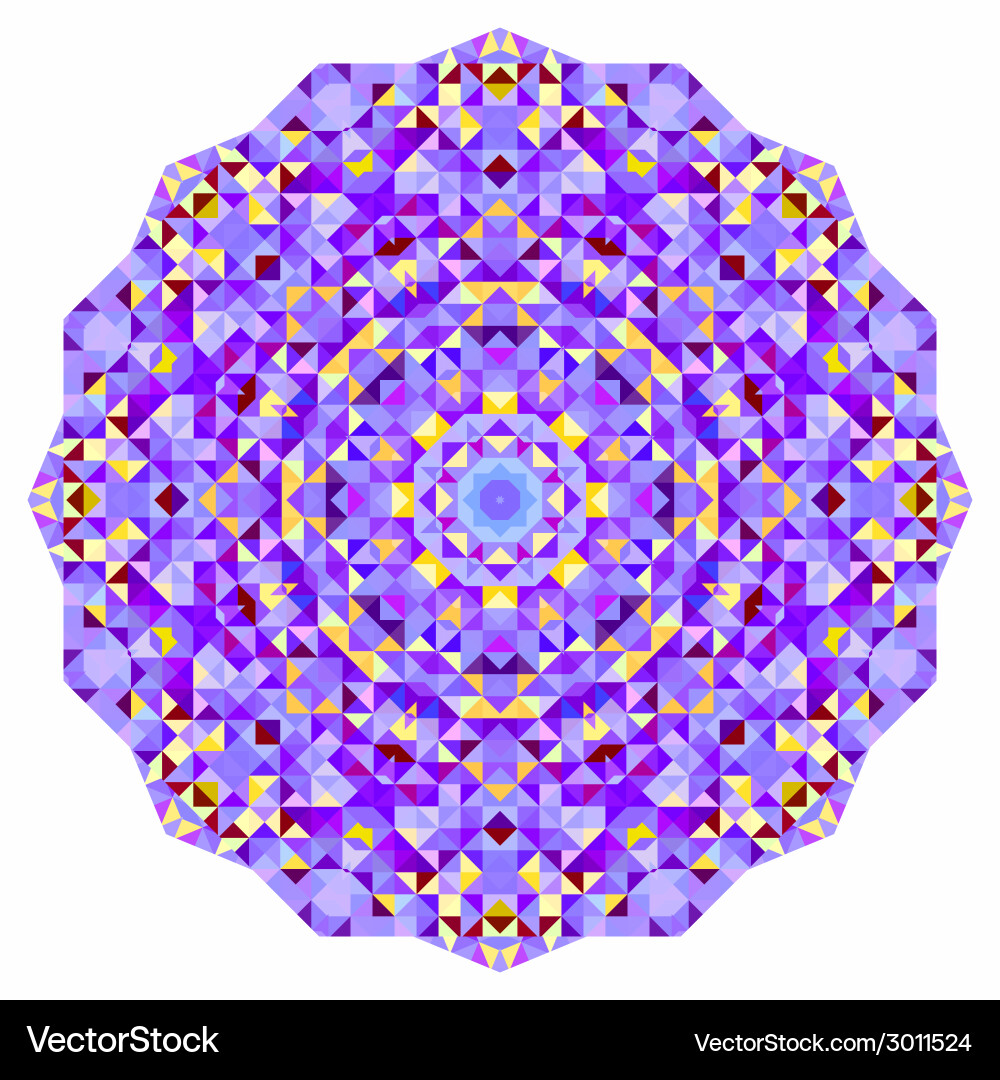 Abstract colorful circle backdrop mosaic round vector image