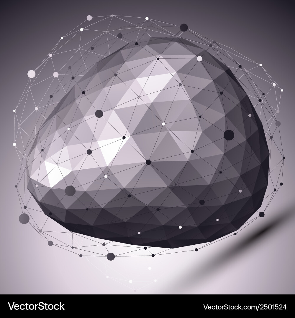 Abstract deformed monochrome object Vector Image