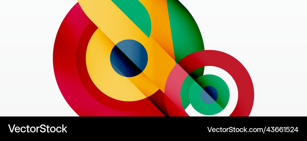 Abstract round shapes background minimalist Vector Image