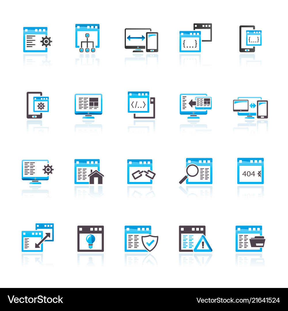 Application programming software icons Vector Image