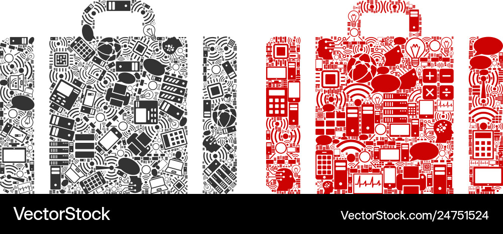Baggage composition icons for bigdata Baggage composition icons for bigdata vector image