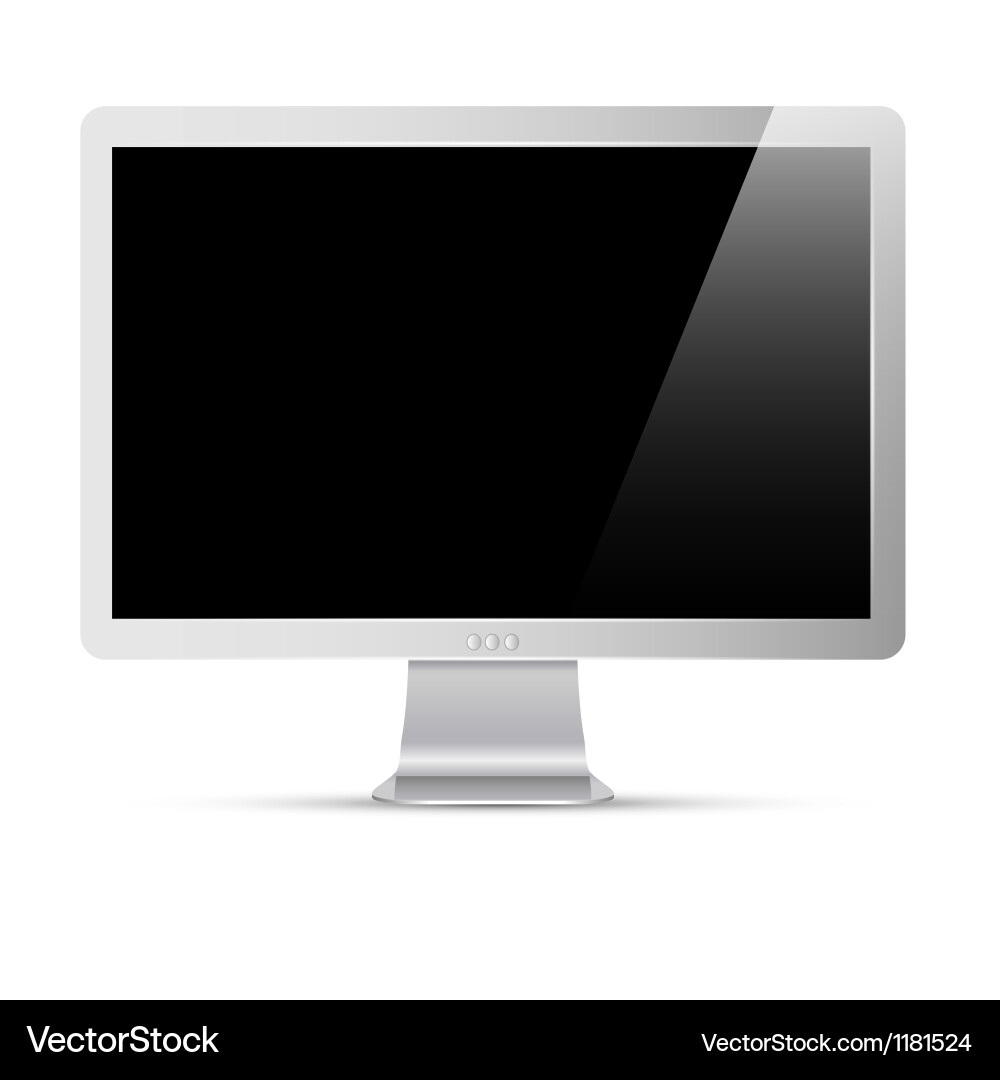 Black Computer Monitor vector image