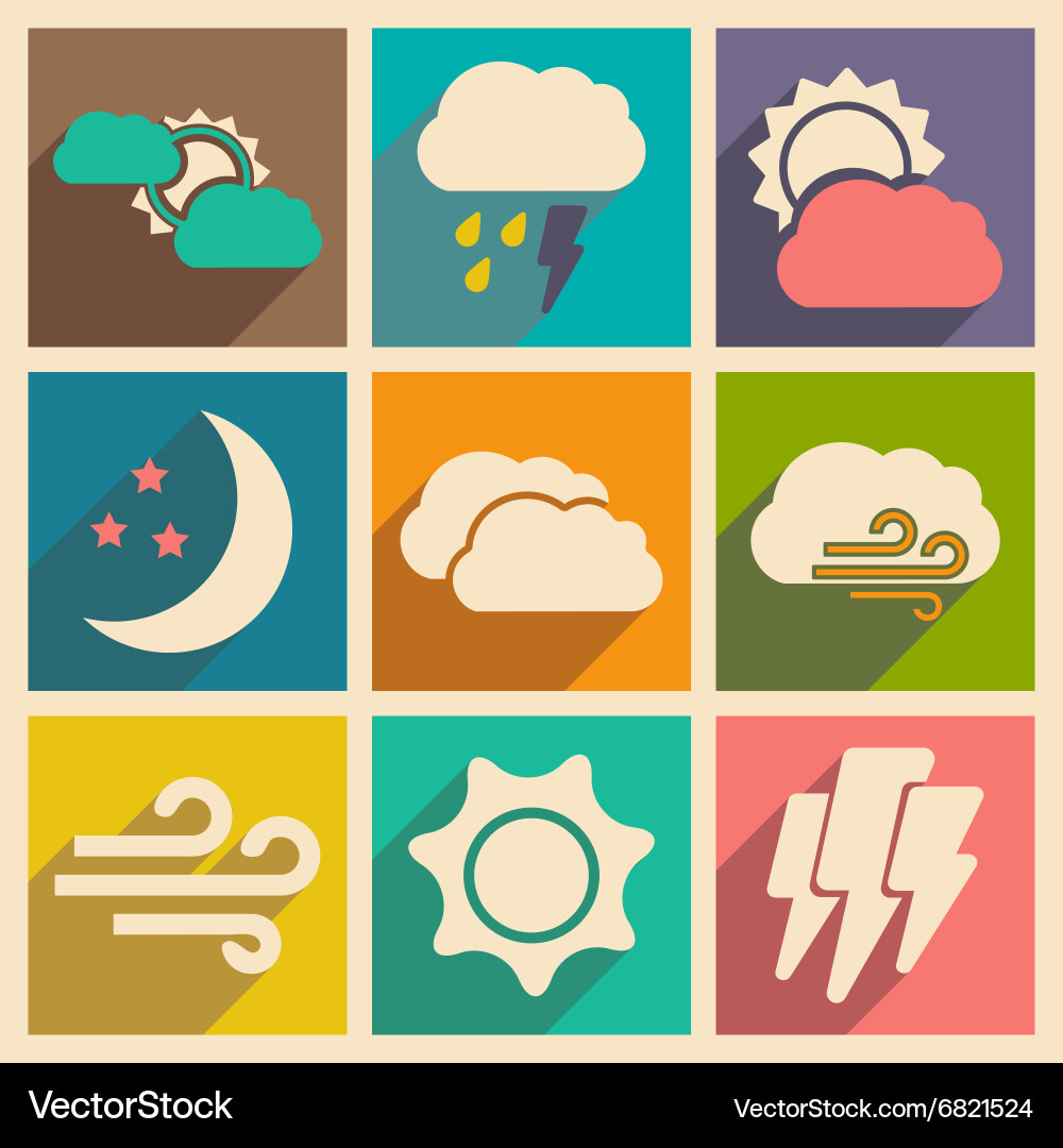 Flat with shadow concept and mobile application Vector Image