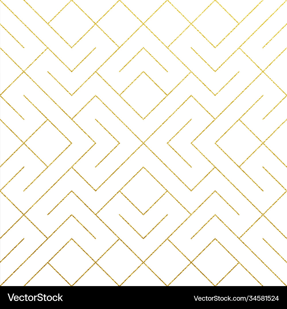 Golden abstract geometric pattern tile background vector image