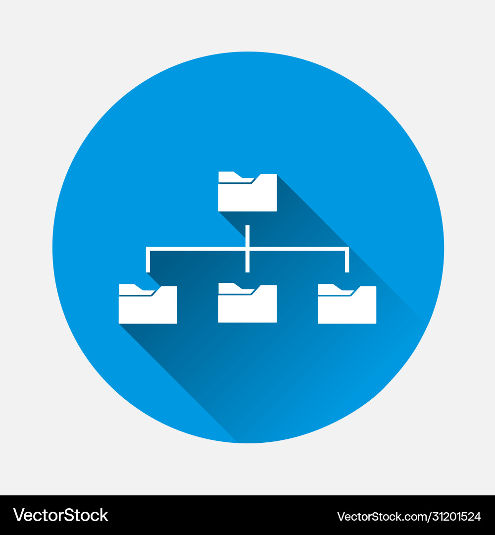 Icon file system organization on a computer vector image