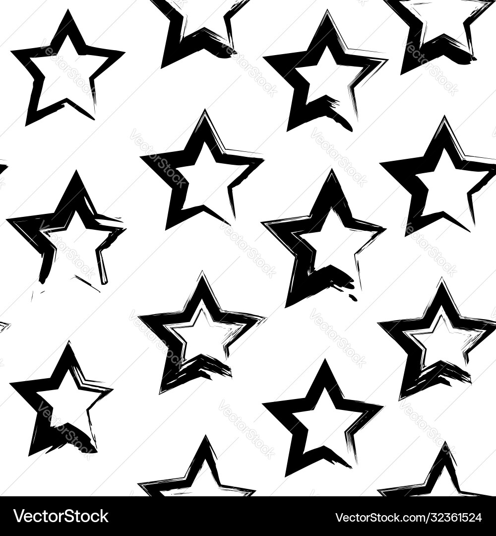 Seamless pattern from abstract black star shape Seamless pattern from abstract black star shape vector image