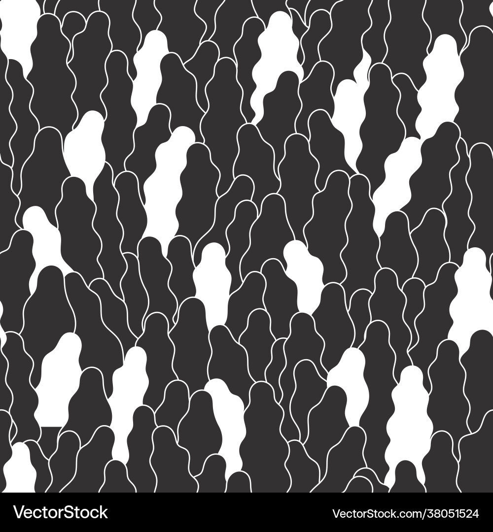 Seamless pattern with abstract shapes doodles vector image