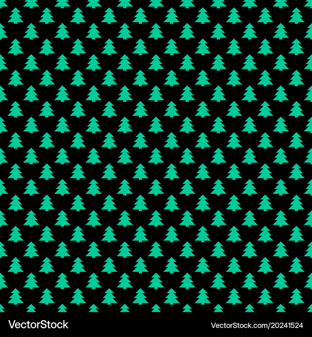 Simple repeating stylized pine tree pattern vector image