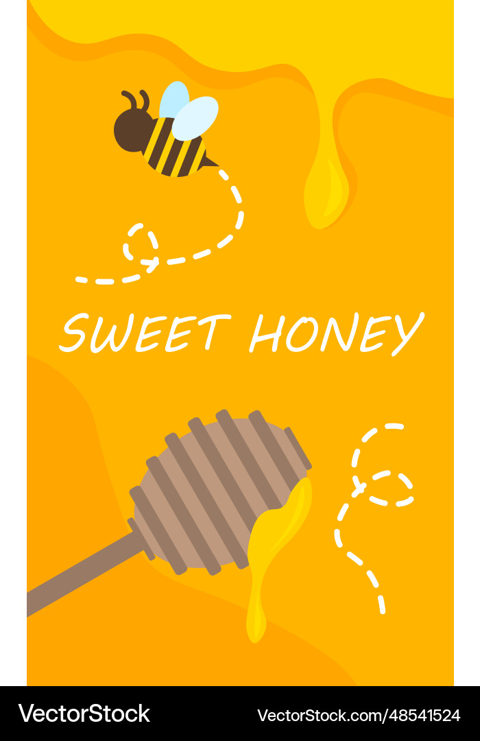 Sweet Honey Poster Konzept Sweet Honey Poster Konzept vektorbild