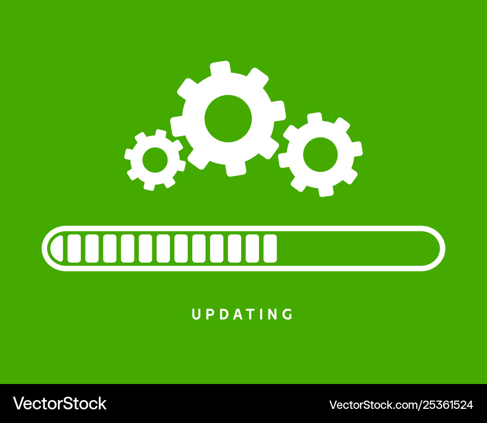 System Update Progress vector image