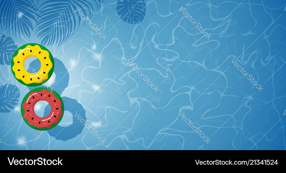 Watermelon Inflatable Pool Float vector image