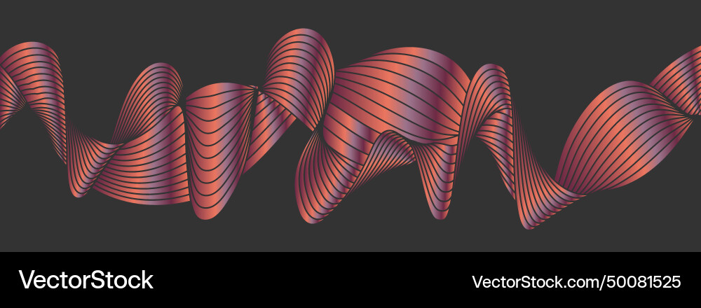 A colorful wave gradient design of sinuous line A colorful wave gradient design of sinuous line vector image