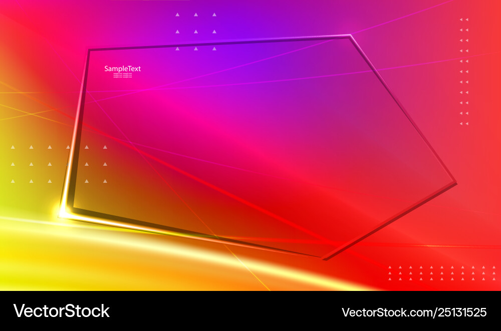 Abstract red design with shiny lines and polygonal vector image