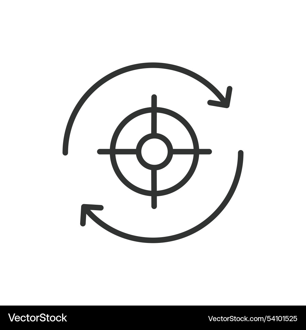 Change target icon in line design Royalty Free Vector Image