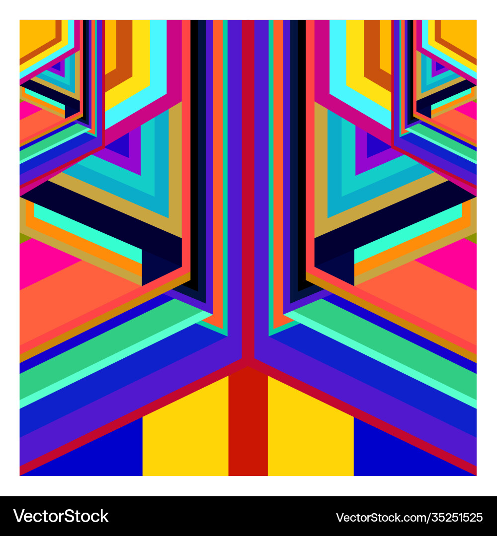 Colorful geometric and curve background pattern Vector Image