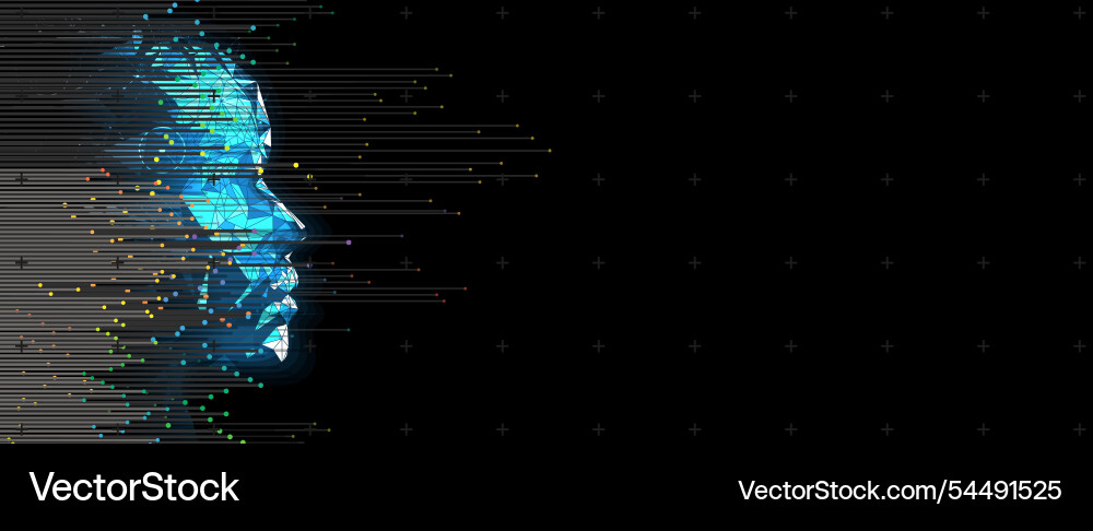 Concept of artificial intelligence and machine Concept of artificial intelligence and machine vector image