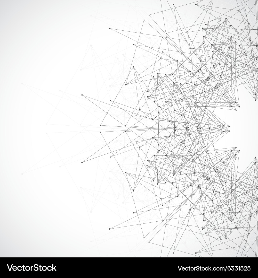 Connected Network Structure Vector Image