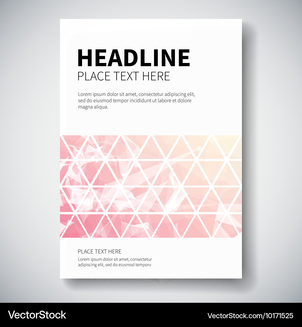 Cover design with abstract colorful triangulated vector image
