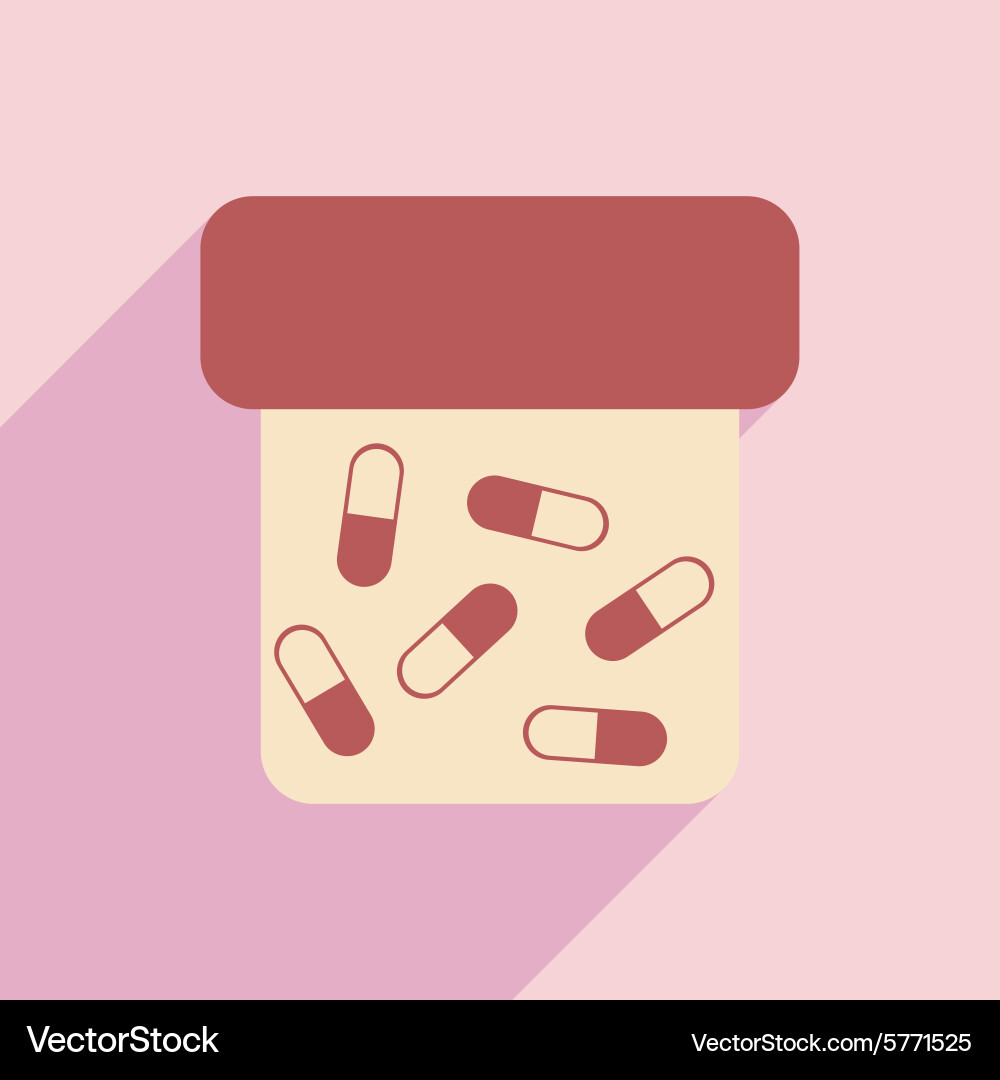 Flat with shadow icon and mobile application Vector Image