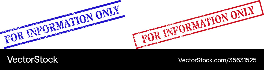 For information only grunge rubber stamp seals For information only grunge rubber stamp seals vector image