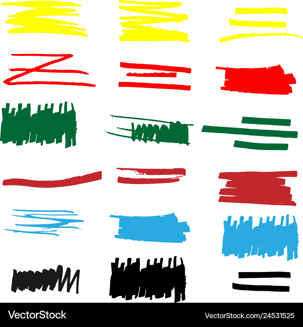 Highlight marker lines Vector Image